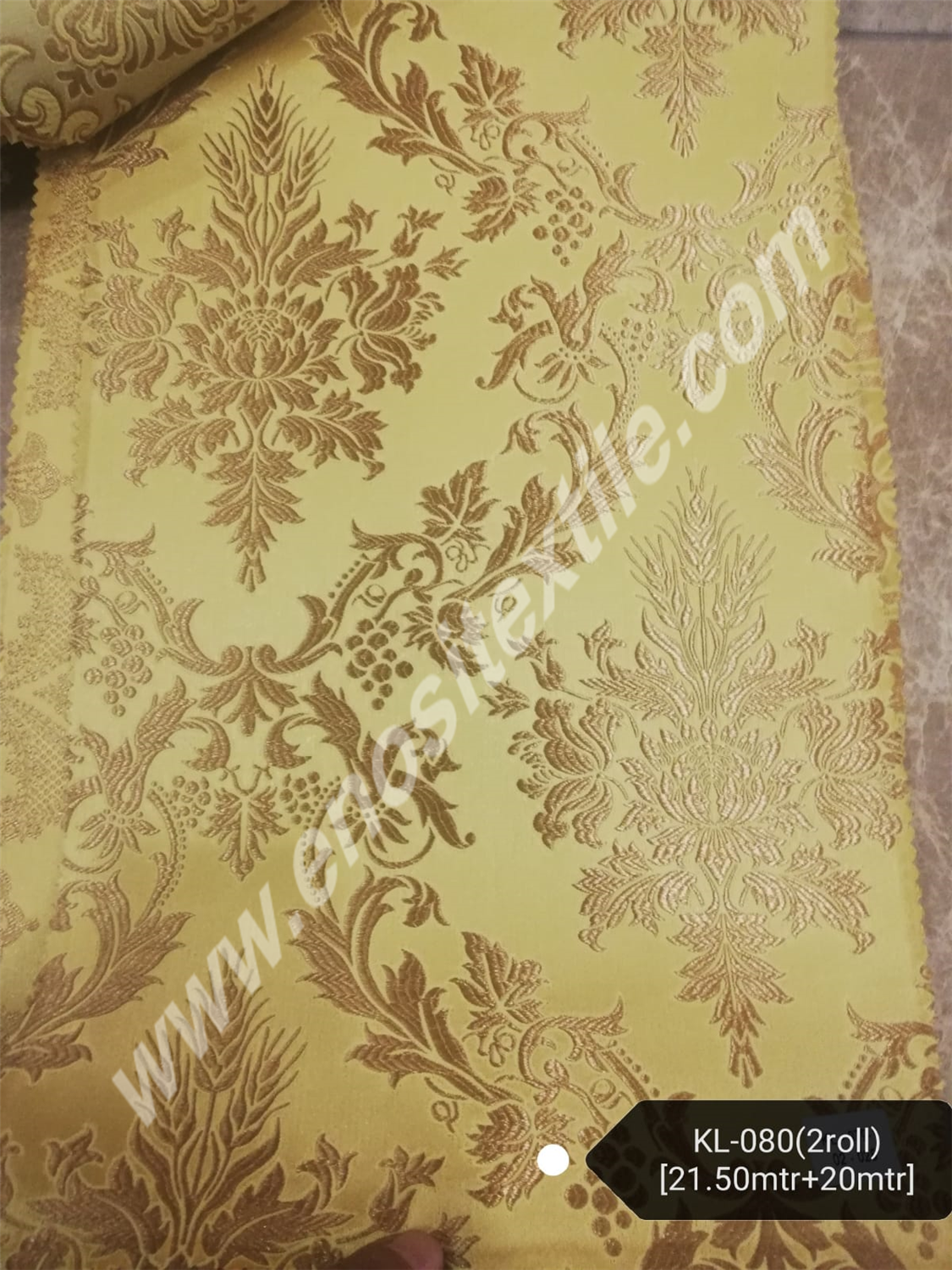 KL-079-1 Gold Brocade Fabrics